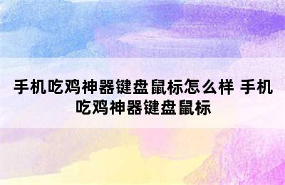 手机吃鸡神器键盘鼠标怎么样 手机吃鸡神器键盘鼠标